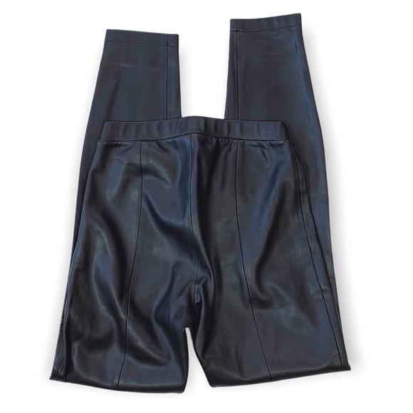 NWT All Saints Women's Isla Black Faux Leather Leggings 0 - Picture 7 of 9